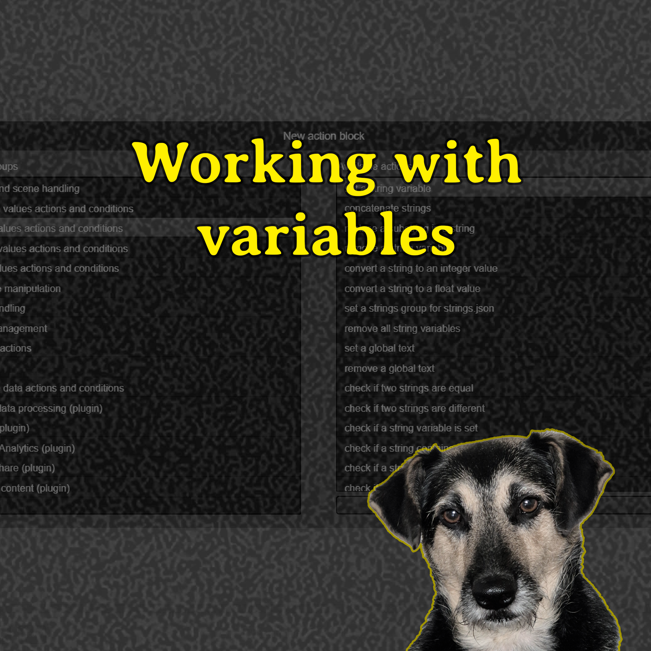 Working with variables – TilBuci
